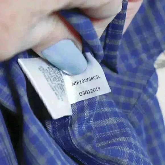 Peter Millar small plaid blue/grey button down shirt size XL - Picture 11 of 13